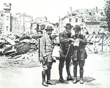Geological Expedition to la Fere (Aisne), France, May 1920. Teilhard de Chardin is the one in the center.