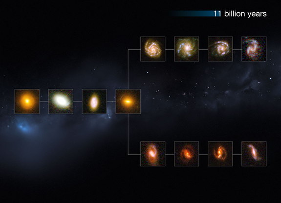 Picture of the galaxies in the universe 11 Billion years ago. Courtesy of NASA.